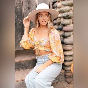 NWT SHOW ME YOUR MUMU Jenna Top - Groovy Blooms